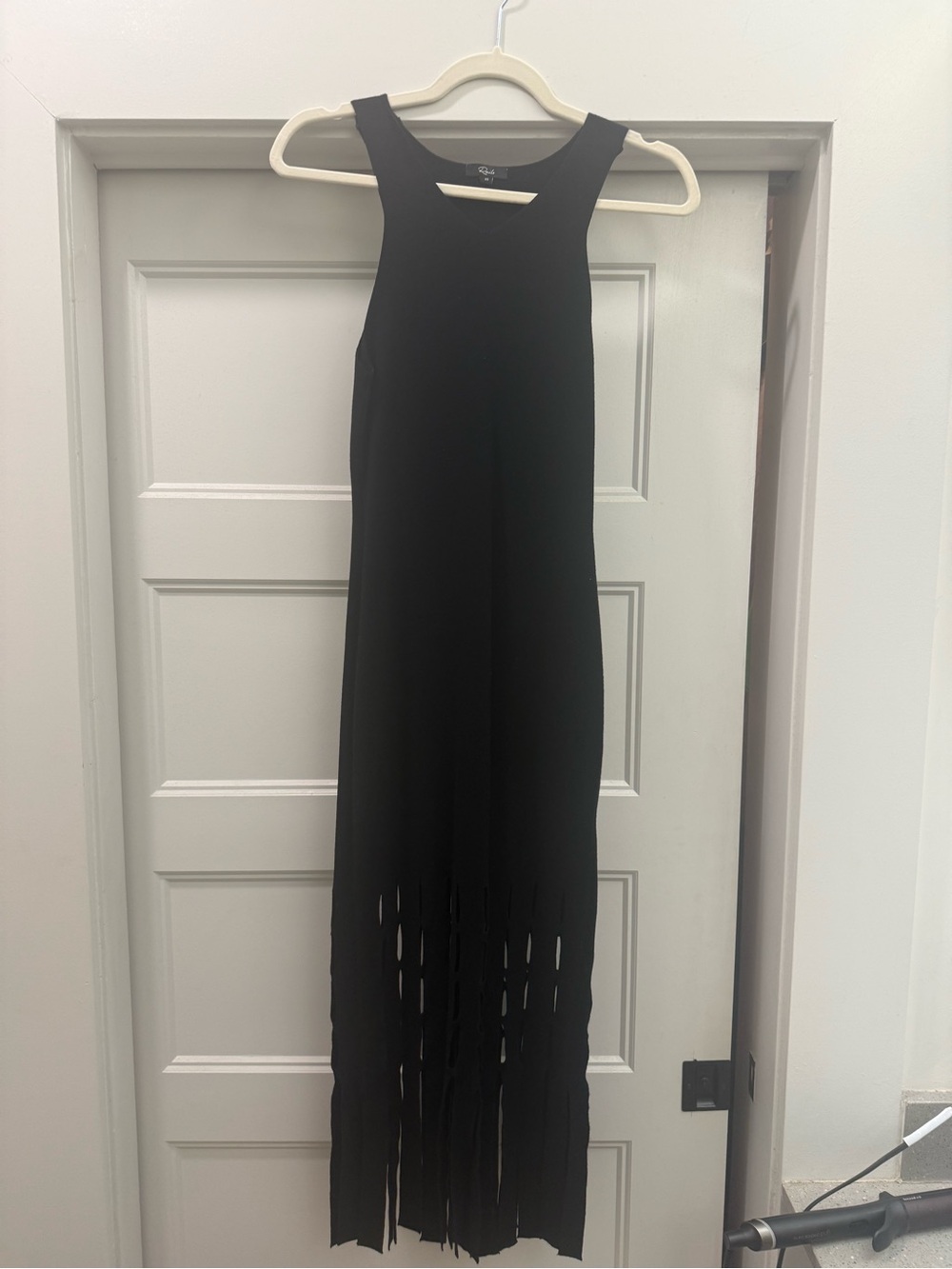 Rails Black Cutout Fringe Maxi Tank Dress XS